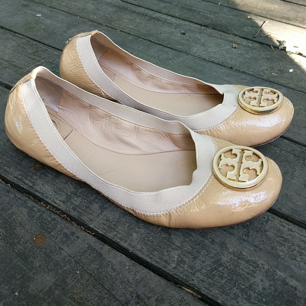 Tory Burch Caroline Flat Camellia Pink, Sz 8